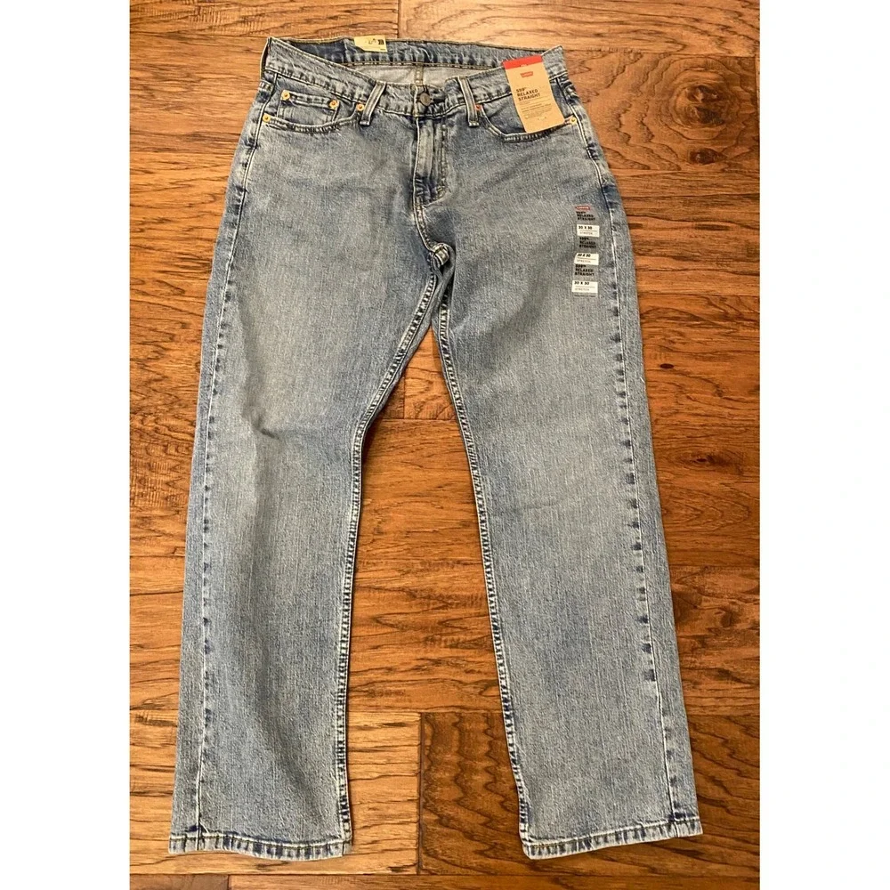 Levis 559 Relaxed Straight Mens Jeans 30x30 Light Wash Stretch Eco Ease Denim